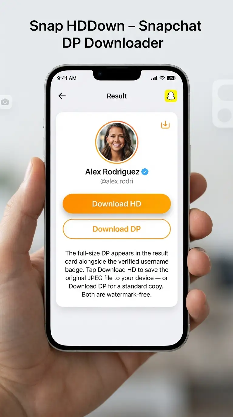 Download your Snapchat profile picture